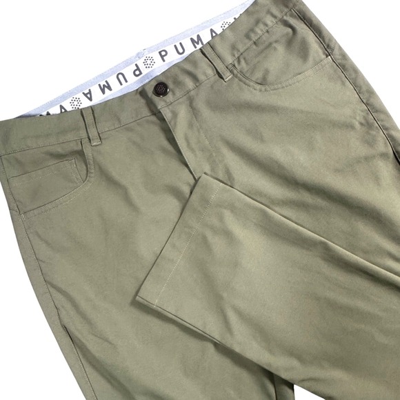 Puma Other - Puma Jackpot Golf Pants Mens 32x29.5 Olive Green Performance Stretch Five Pocket